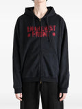 VETEMENTS slogan-print zip-up hoodie