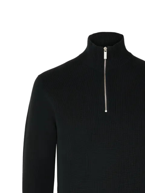 SELECTED sweater with a short zip