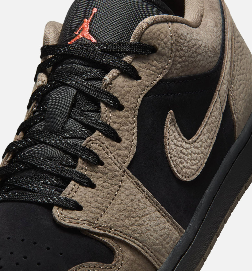 Air Jordan 1 Low SE Men's Sneakers - Black / Olive Grey / Light Orange