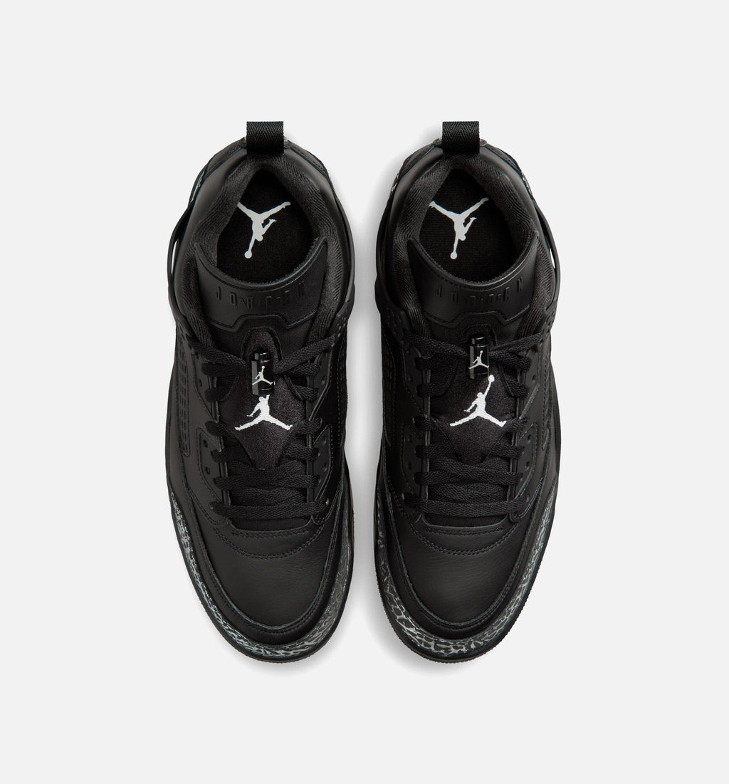 Jordan Spizike Low - Men's Basketball Shoe (Black/Black/Metallic Silver)
