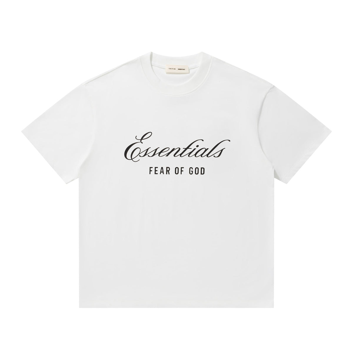 Fear Of God Essentials Signature Script Letter Print Tee Streetwear