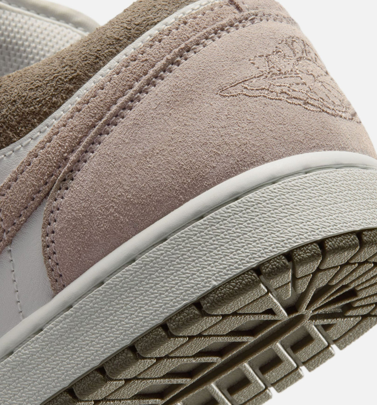 Air Jordan 1 Low Men's Lifestyle Sneakers - Olive Grey/Enigma Stone/Summit White