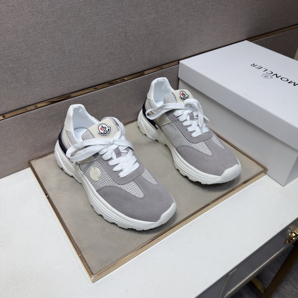 Moncler Men's Mixed-Material Low-Top Sneakers